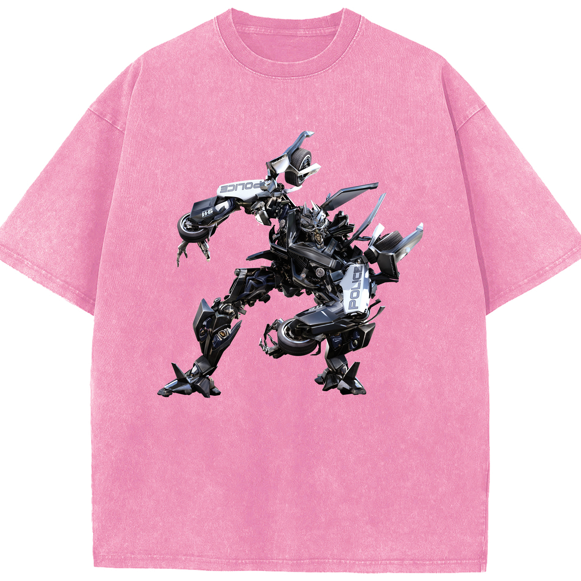 （画像用）  綿100% ヴィンテージ風 半袖Tシャツ（フロントプリント）